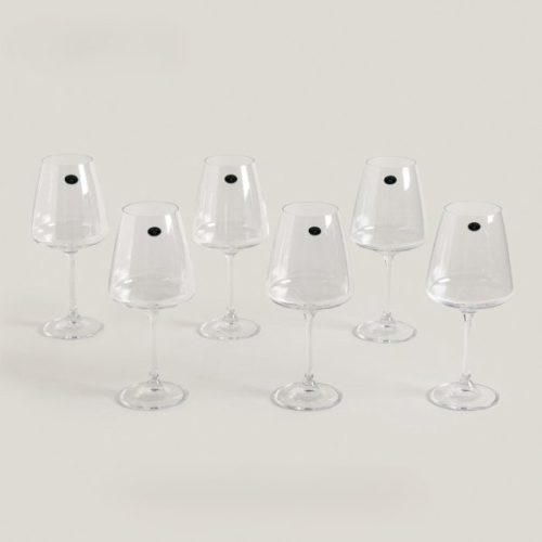 SET X 6 COPAS DE CRISTAL DE BOHEMIA 450ML NADIR