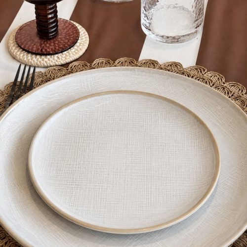PLATO DE POSTRE LIENZO 20 CM